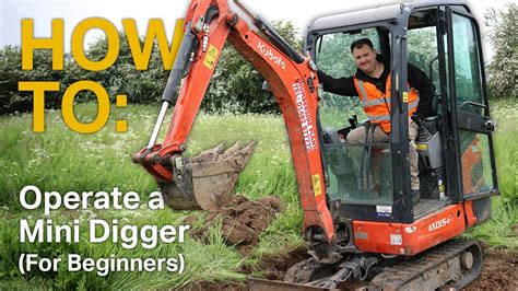 grave digging with mini excavator|mini excavator controls run through.